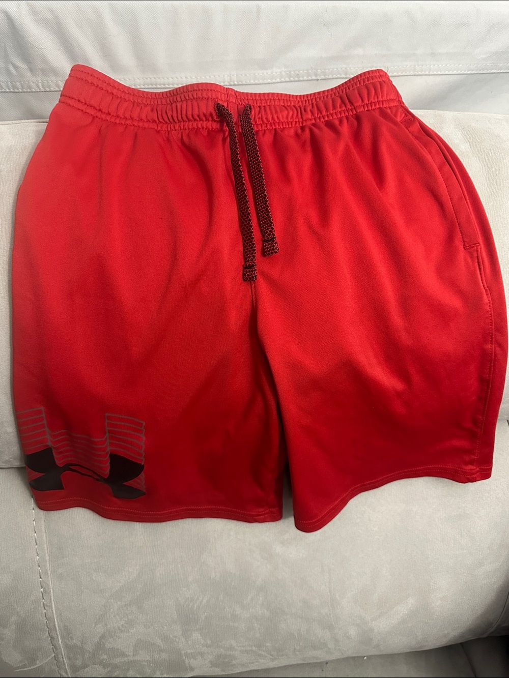 Under Armour Men’s Red Athletic Shorts with Drawstring